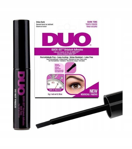 Duo Dark Tone Quick-Set - czarny klej do rzęs z aplikatorem