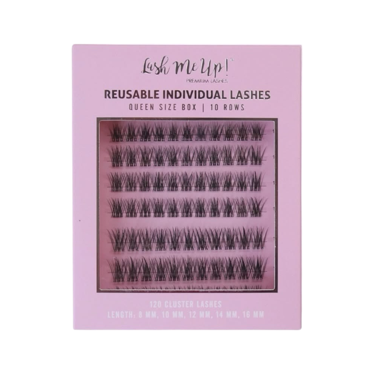 Kępki rzęs Lash Me Up! Aurora 8-16 mm Queen Size Box 120 sztuk rzęsy bondingowe