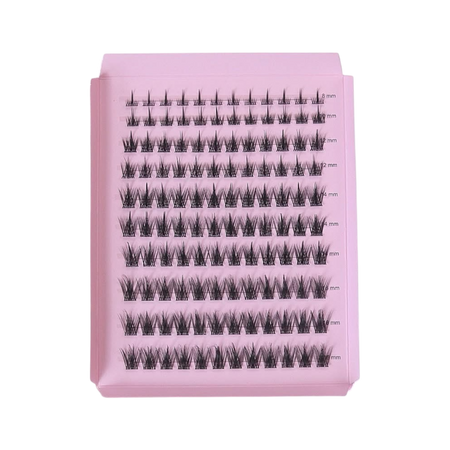 Kępki rzęs Lash Me Up! Jasmina 8-16 mm Queen Size Box 120 sztuk rzęsy bondingowe