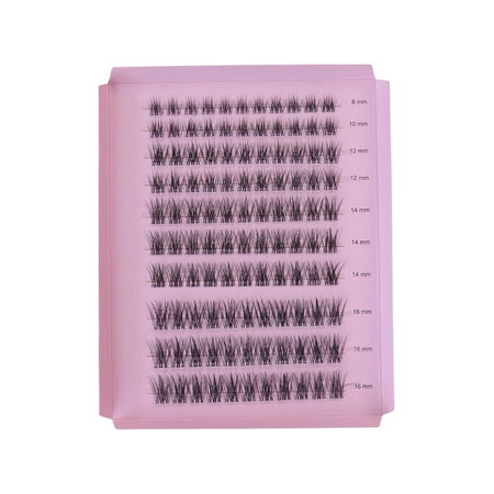 Kępki rzęs Lash Me Up! Aurora 8-16 mm Queen Size Box 120 sztuk rzęsy bondingowe