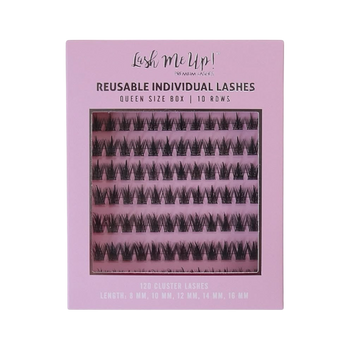Kępki rzęs Lash Me Up! Jasmina 8-16 mm Queen Size Box 120 sztuk rzęsy bondingowe